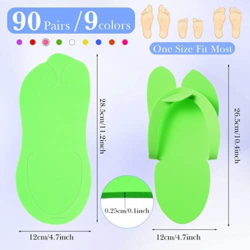 JaGely 90 Pairs Disposable Pedicure Slippers Flip Flops Bulk - Image 3