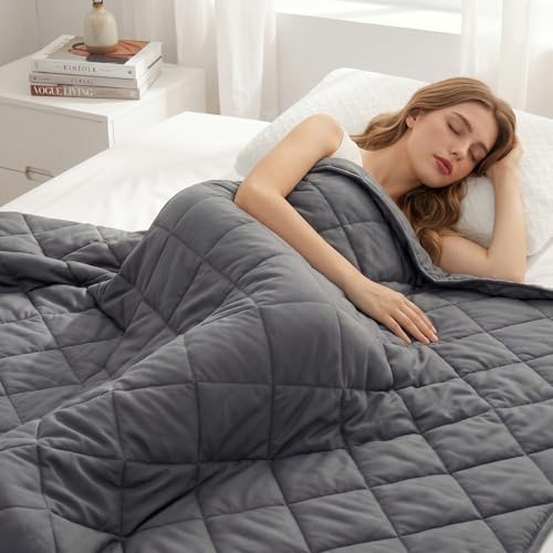 Queen Size Weighted Blanket for Adults (20 lbs 60" x 80") Soft Cotton by SmartQueen