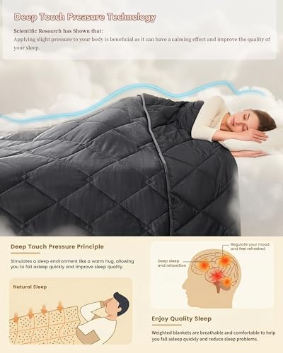 L'AGRATY King Size Weighted Blanket for Adults 30lbs, 80"x87" Cooling - Image 4