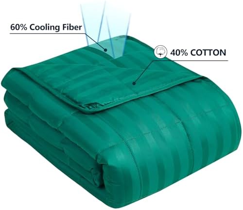 Weighted Blanket Queen/King Size (80"x87" 15lbs),Ultra Soft and Cozy Cooling Weighted Blanket for Adult,Heavy Blanket with Machine Washable Soft Blanket, Green - Image 3