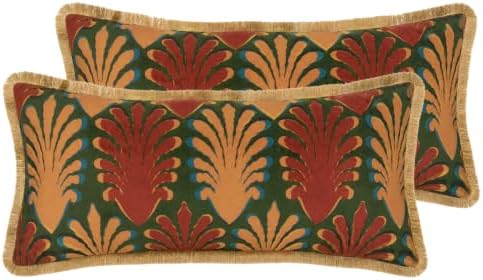 patdrea Designer Velvet Throw Pillow Cover,Set of 2,12"x28"-OldlegendA by patdrea