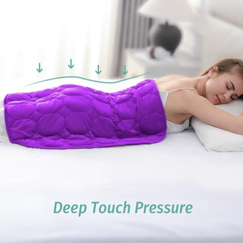 Wemore Weighted Lap Blanket 7lbs, 24"x29" Small Travel Blankets for Adults - Image 2