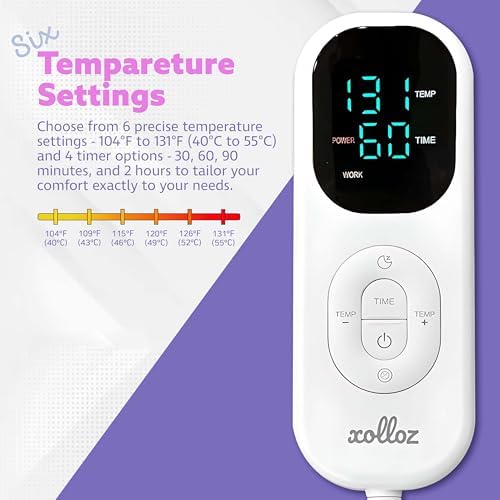 Massage Table Warmer Heating Pad – 71"x31" Heated Massage Pad with Adjustable Temperature (104°F–131°F), Auto Shut-Off, Sherpa Fabric, Ideal Massage Blanket & Bed Warmer for Table Use - Image 3
