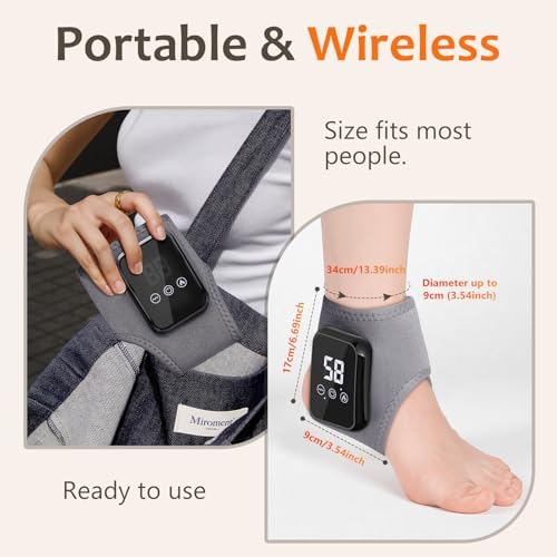 Foot Renew Massager for Neuropathy, 3-in-1 Cordless & Portable Foot and Ankle Massager for Heel, Arch & Ankle Relief, 3-Level Vibration & Heat, Green - Image 6