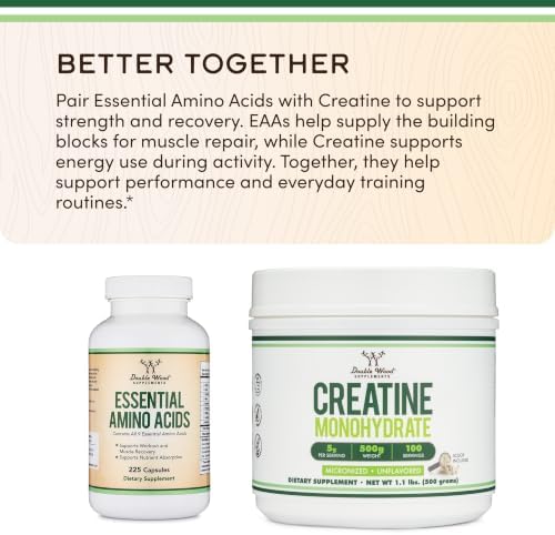 EAA Capsules, BCAAs, All 9 Amino Acids, Workout + Muscle Recovery, 225 Ct - Image 5