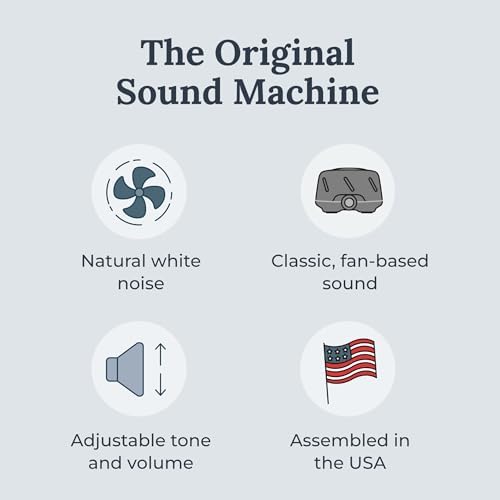 Yogasleep Dohm (Charcoal) The Original White Noise Machine, Relaxing Natural Sound from a Real Fan, Noise Cancelling for Office Privacy, Sleep Aid for Adults & Baby, Travel Size Pink Noise Machine - Image 2
