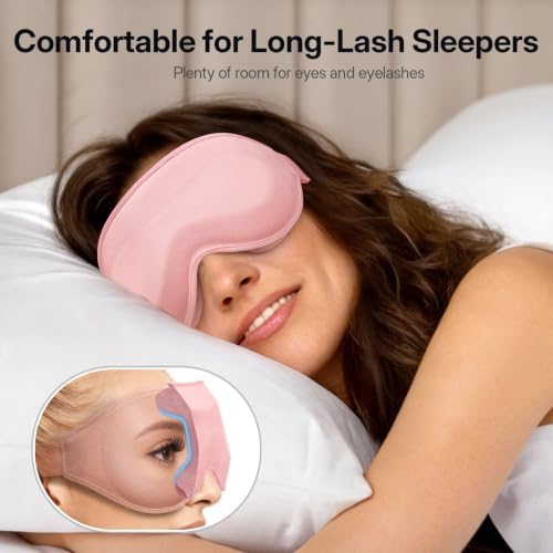 LitBear Sleep Mask for Lash Extension, Blackout Sleeping Mask for Women Men - Image 2