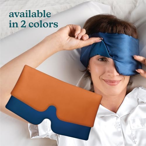Homedics 100% Silk Sleep Mask, Mulberry Silk, Total Blackout, Nonslip Grip, Adjustable Strap for Custom Fit, Hand Washable, Comfortable for Travel & Home - Midnight Blue - Image 6