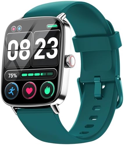 Smart Watch for Men Women, 1.85" HD Smartwatch Compatible iPhone/Samsung/Android (Answer/Make Calls), 100+ Sport Modes Fitness Tracker with Heart Rate/Sleep/SpO2 Monitor, IP68 Waterproof, 2 Bands by AEAC