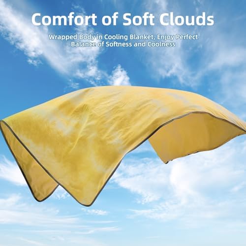 inhand Cooling Throw Blanket for Hot Sleepers (50"x60", Ginger Yellow) - Image 5
