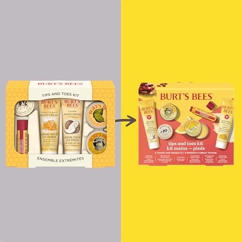 Burt's Bees Tips and Toes Kit Gift Set, 6 Travel Size Products - Image 3