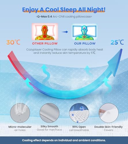Ultra Pain Relief Cooling Pillow for Neck Support, Adjustable Cervical Pillow Cozy Sleeping, Odorless Ergonomic Contour Memory Foam Pillows, Orthopedic Bed Pillow for Side Back Stomach Sleeper - Image 5