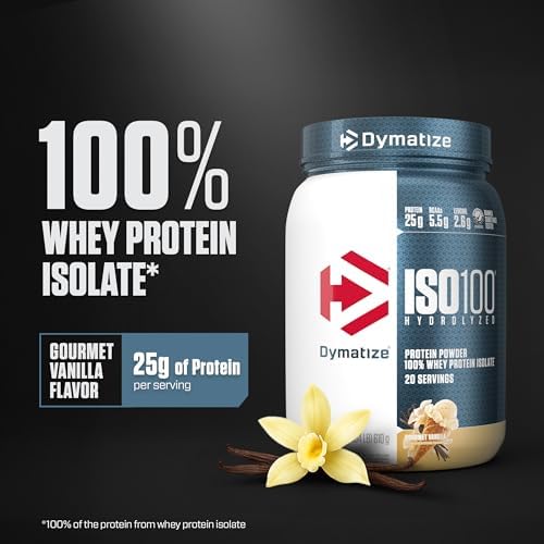 Dymatize ISO100 Protein Powder, 100% Whey Isolate, Gourmet Vanilla - Image 2