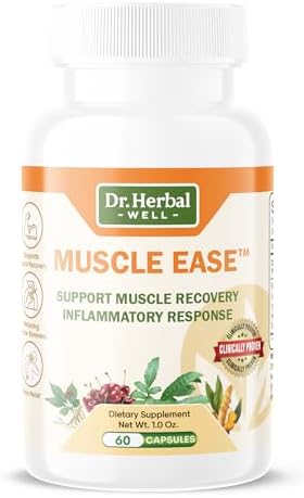 DR.HERBAL WELL Muscle Ease - Joint, Muscle & Nerve Support Fast Acting Relax Comfort Recovery Natural Herbal Supplement - (60 Capsules) MAX-Strength by DrHerbalWell