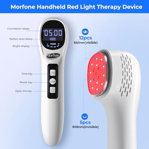Morfone Handheld Red Light Therapy Device, Wireless Wand for Pain Relief - Image 6