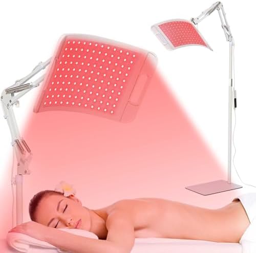 Red Light Therapy for Body face Back Knee, 660nm 850nm Near Infrared Light Therapy with Stand, 3-in-1 LED Beads Light, Larger Panel for Face Body, Gift for Mom Women Wife Sister Girlfriend by HealthChoice