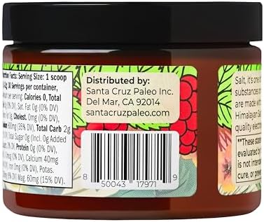 Santa Cruz Paleo Electrolyte Powder, Raspberry Mint Flavor, Sugar Free Hydration Drink Mix with Himalayan Pink Salt, Sea Salt, Magnesium Glycinate, Potassium Chloride, Sweetened with Stevia, 30 Srvgs - Image 6