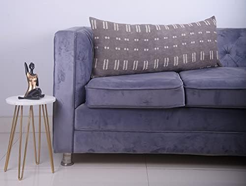 Trade Star Handloomed Cushion Cover Handmade Body Pillow Cover 100% Cotton Pillow Case Premium Quality Spring Pillow Shams Decorative Block Print Pillow Case (Grey Blossom 14X36 INCHES) - Image 2