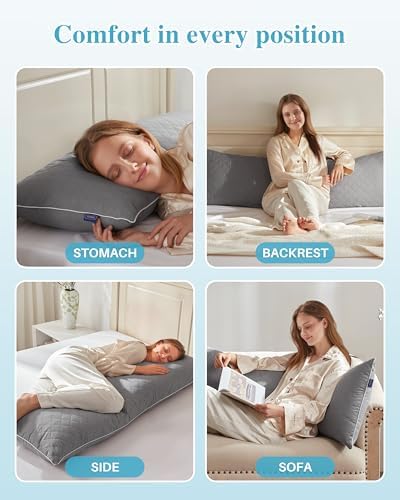 YZ HOME Long Body Pillow for Adults - Firm Body Pillow Insert - Image 4