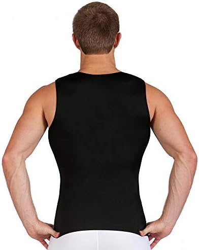 Insta Slim Mens Compression Sleeveless V Neck Muscle Shirt- Slimming Body Shaper Undershirt - Image 3
