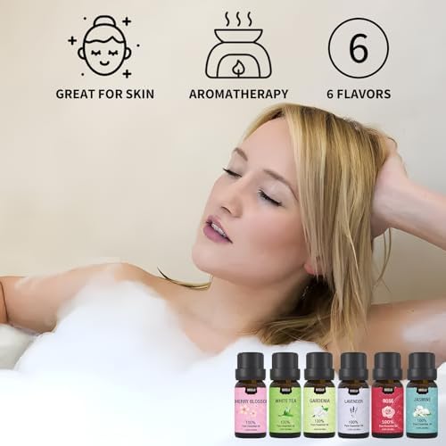 Essential Oils Set- Essential Oils for Diffuser for Home,Diffuser Oils Scents for Aromatherapy,Laundry,Candle&Soap Making,Humidifiers 6 X 10 ML - Image 3