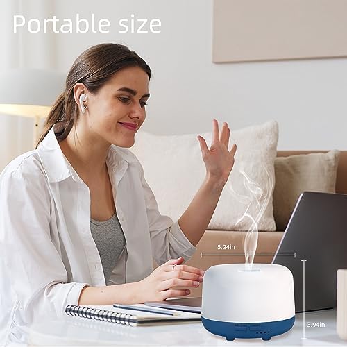 Marchred 300ML Essential Oil Diffuser with Remote Control, 7 LED Color Changing Light,Ultrasonic Cool Mist Scent Humidifier - Image 7