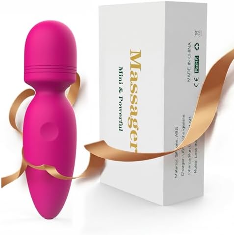 Fuwyiy Mini Massager Tools,Small Waterproof Cordless Handheld Massager with 10 Vibration Modes, Personal Handheld Massager for Back(Rose Red) by Unknown