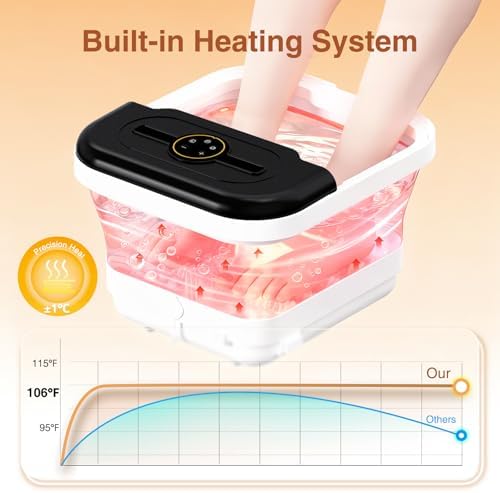 Foot Soaking Tub Massager with Heat, Bubbles, Temperature Control & Timer - Image 5