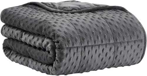 CuteKing Weighted Blanket - Weighted Blanket with Premium Glass Beads - Heavy Blanket Crystal Velvet for Comfortable & Warm - Thick Blanket All Season (7lbs, 40"x60", Grey Bubble) by CuteKing