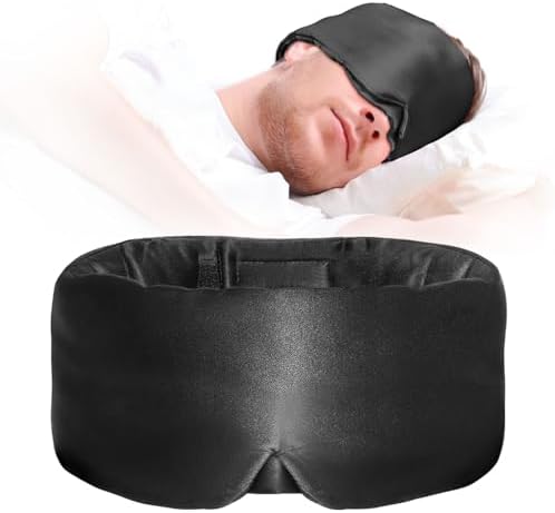 Sleep Mask, Eye Mask Weighted Light Blocking Eye Cover, Travel Mask by okaydot