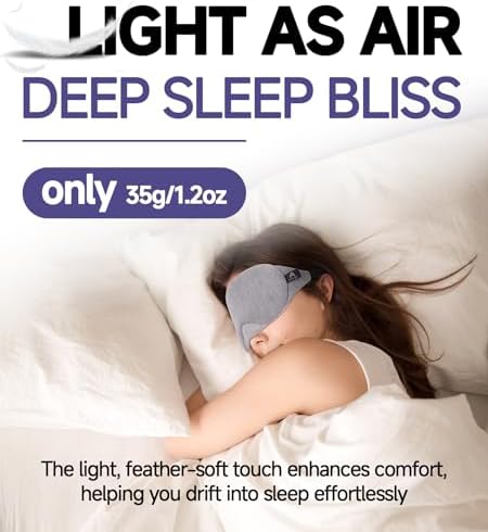 Mavogel Cotton Sleep Eye Mask, Light Blocking with Adjustable Nose Bridge - Image 3