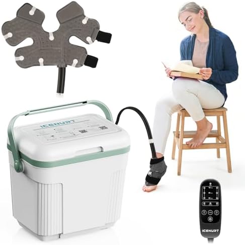 Programmable Timer Ice Machine for Ankle Post‑Surgery w/Quiet Pump by ColdtherapytoRelievePain