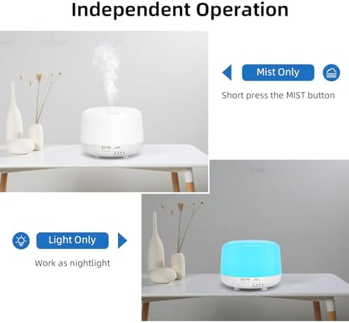 SPLITSKY 300ml Essential Oil Diffuser with Remote, 2 Mist Modes, 2 Timers - Image 3
