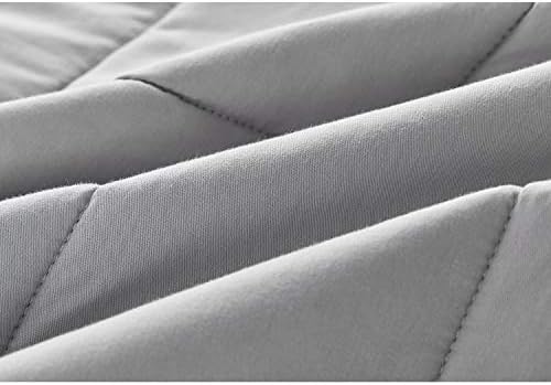 TONGDADA Kids Weighted Blanket | 40''x60'',10lbs | for Child Between 80-125 lbs | Premium Cotton Material with Glass Beads | Light Grey - Image 4