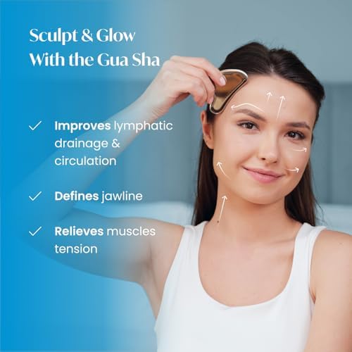 PLANTIFIQUE Stainless Steel Gua Sha Facial Tool - Face Massager, Anti Aging - Image 2