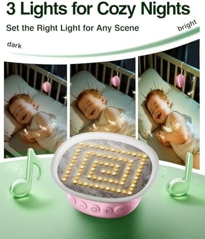 Portable White Noise Sound Machine for Baby Adults, 20 Soothing Sound & 30-Level Volume, 48H Runtime with 30/60/90min Timer, Memory Recall, Soft Night Light for Sleep, Home, Travel, Easy to Pocket - Image 6