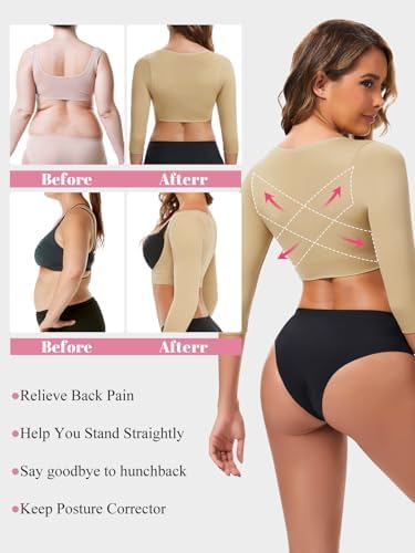 JOYSHAPER Upper Arm Shaper for Women Posture Corrector Compression Sleeve - Image 5