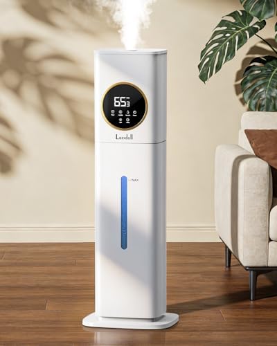 Lacidoll Top Fill Humidifiers for Bedroom, 8L Tank for Large Room, 35dB by Bigcapacitybigpeaceofmind