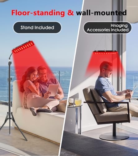 Red Light Therapy Lamp, Infrared Light Therapy with Stand - 660nm Redlight and 850nm Near Infrared Light Device for Body Pain Relief Skin Care - Image 6