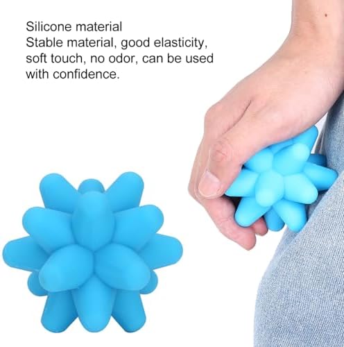 1PCS Spiky Massage Ball, 80mm Silicone Trigger Point Massage Ball, Blue Fascia Balls for Reaction Training, Massage - Image 5