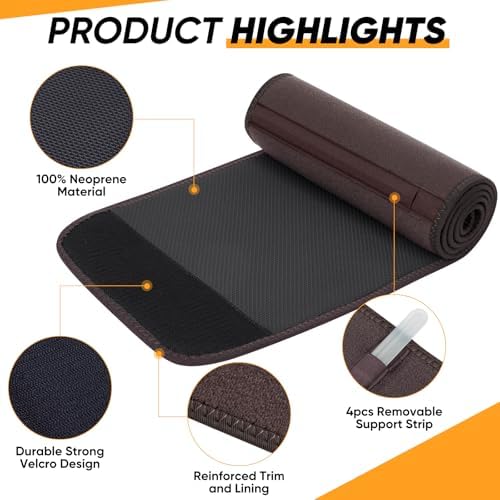 APEXUP Waist Trainer for Women Lower Belly Fat, Men Sweat Band, Stomach Wrap, Waist Trimmer with Removable Lumbar Support - Image 5