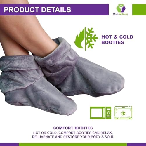 Mars Wellness Heated Microwavable Booties - Microwave Slipper Warmers - Image 6