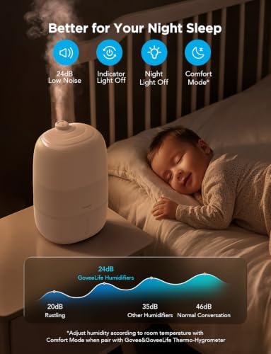 GoveeLife Smart Humidifiers for Bedroom, 3L Top Fill Cool Mist Humidifier - Image 4