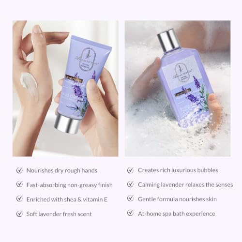 Gifts for Women, 17pcs Lavender Spa Gift Baskets for Women Self Care - Image 5