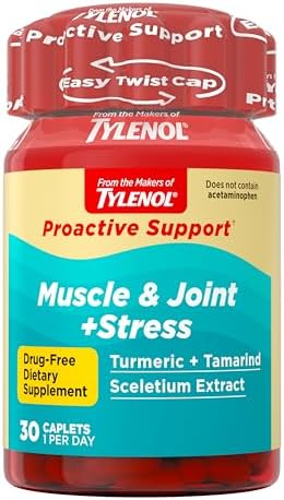 Tylenol Proactive Support Muscle & Joint Supplements + Stress, 30 ct by Tylenol