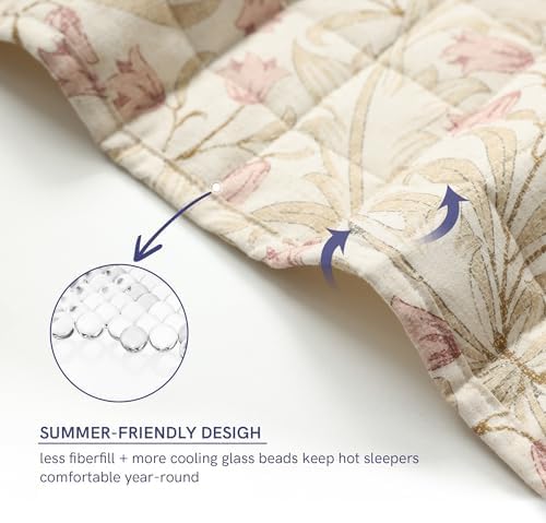 YnM King Size Linen Weighted Blanket for Adults (88x104 Inches, 15 Pounds, Campanula), Exclusive Smallest Compartments, Heavy Bed Blanket for Two Persons of 70~140lbs on Queen or King Bed - Image 5