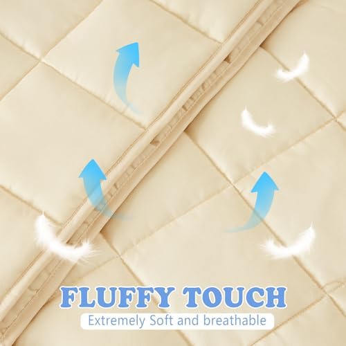 Weighted Blanket - 2 lbs Ivory Heavy Blanket, 20"x30", Small Size Breathable Lap Blanket - Image 4