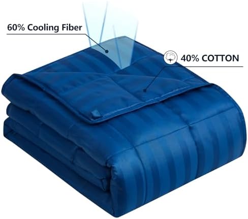 Weighted Blanket Queen/King Size (80"x87" 22lbs),Ultra Soft and Cozy Cooling Weighted Blanket for Adult,Heavy Blanket with Machine Washable Soft Blanket, Navy Blue - Image 3