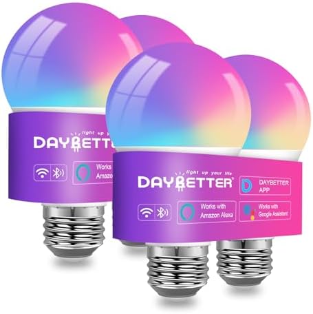 DAYBETTER A19 E26 Smart Light Bulbs,Compatible with Alexa & Google Home by DAYBETTER