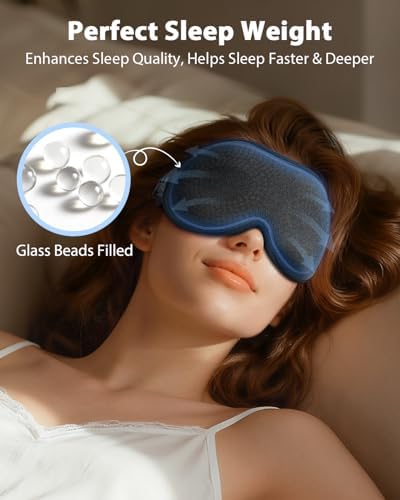 MABAO 2 Packs Weighted Sleep Mask, 100% Blackout Blindfold for Sleeping - Image 3